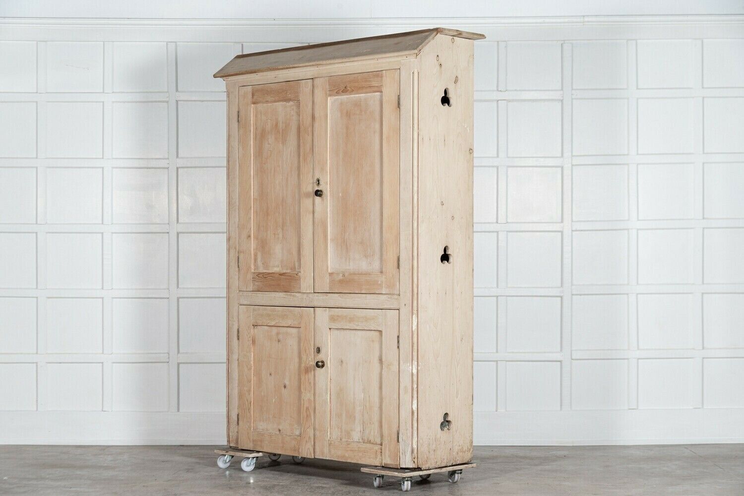 Large 19thc English Estate Made Pine Housekeepers Cupboard photo Furniture