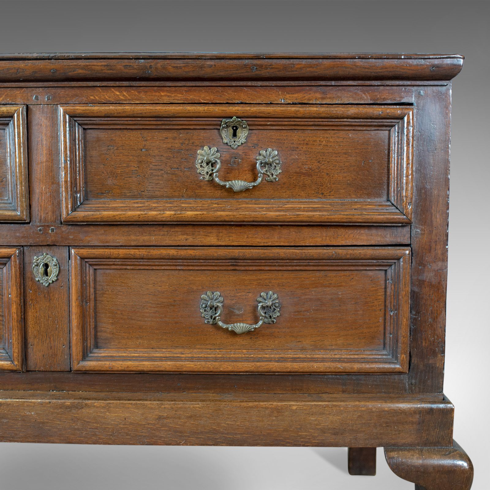 Antique Chest On Stand, English, Georgian, Oak, Chest Of Drawers, Circa 1720 photo for sale