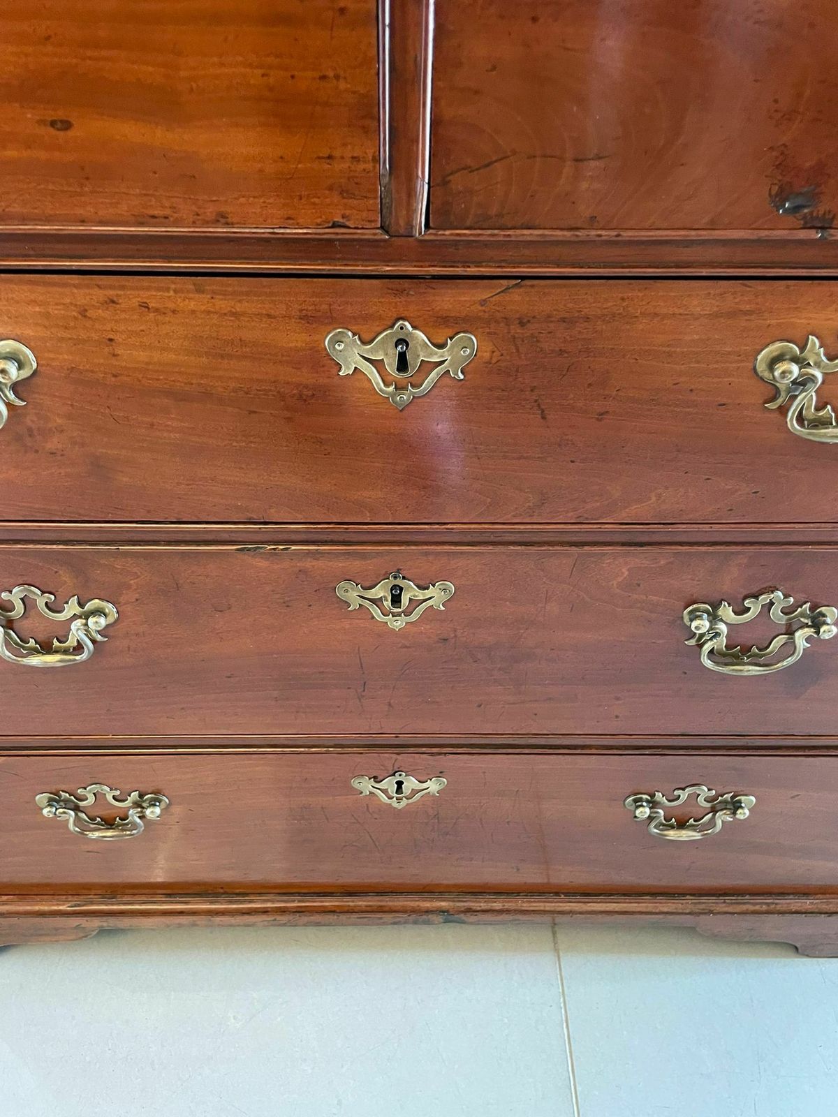 Rare Antique 18th Century George III Solid Satinwood Chest Of 5 Drawers photo furniture