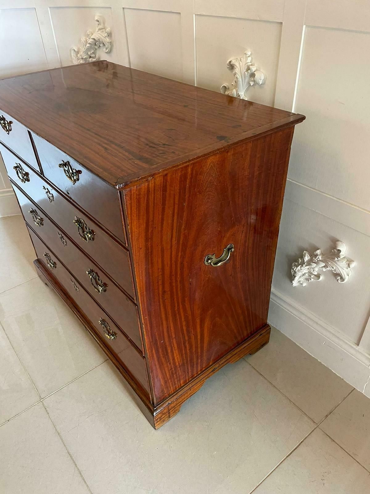 Rare Antique 18th Century George III Solid Satinwood Chest Of 5 Drawers photo Furniture
