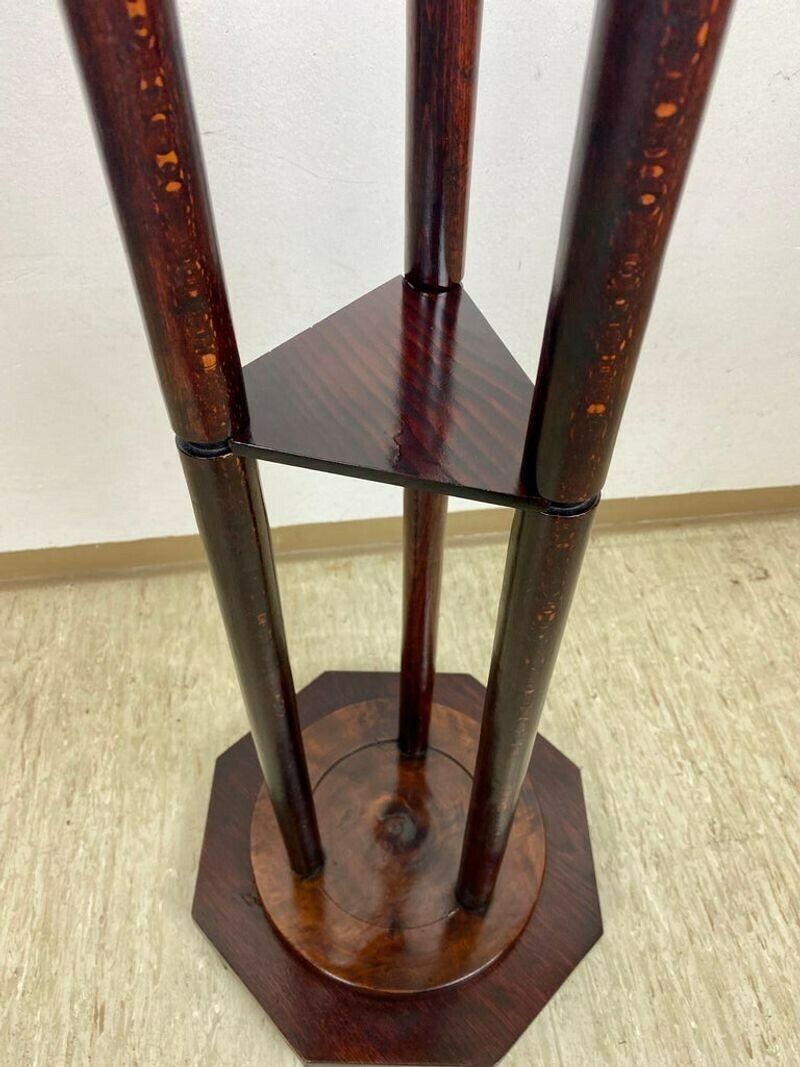 Art Nouveau Bentwood Pedestal Mahogany Look, Austria, Circa 1900 photo furniture
