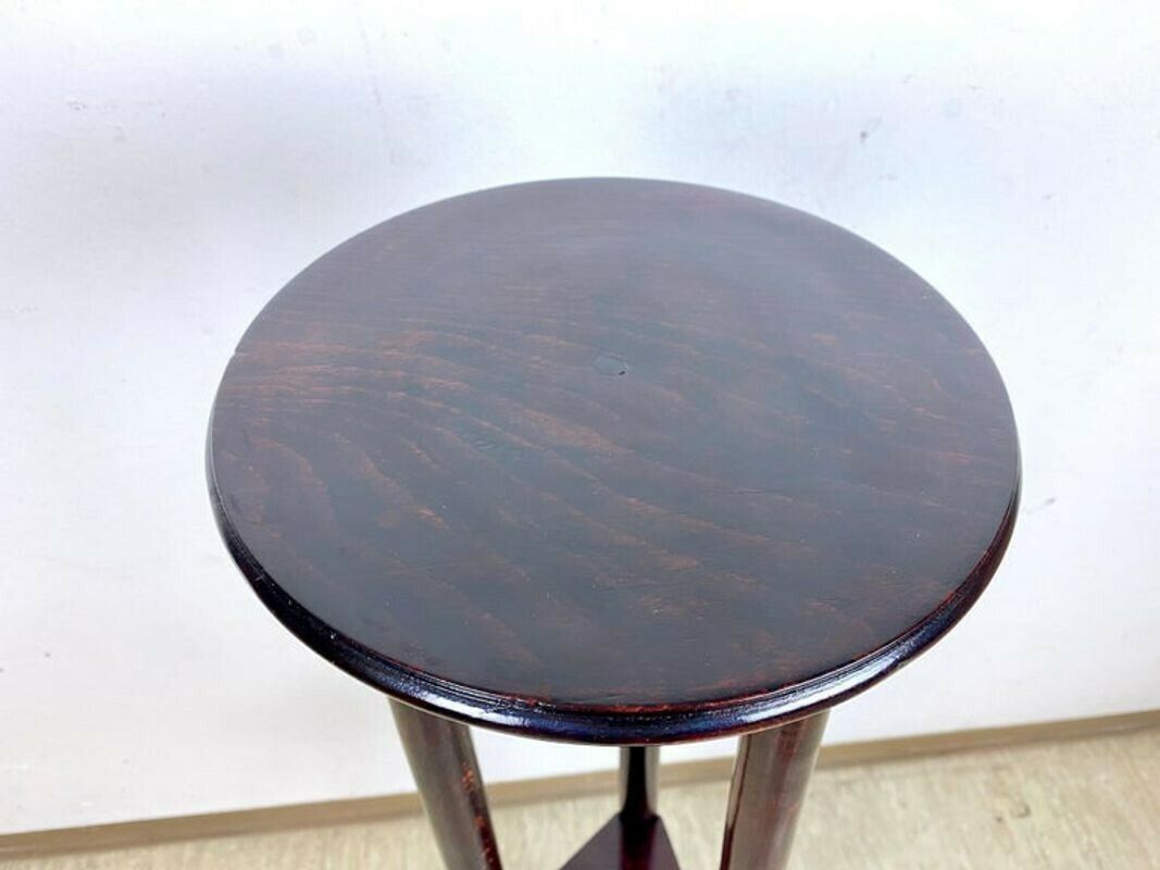 Art Nouveau Bentwood Pedestal Mahogany Look, Austria, Circa 1900 photo vinterior