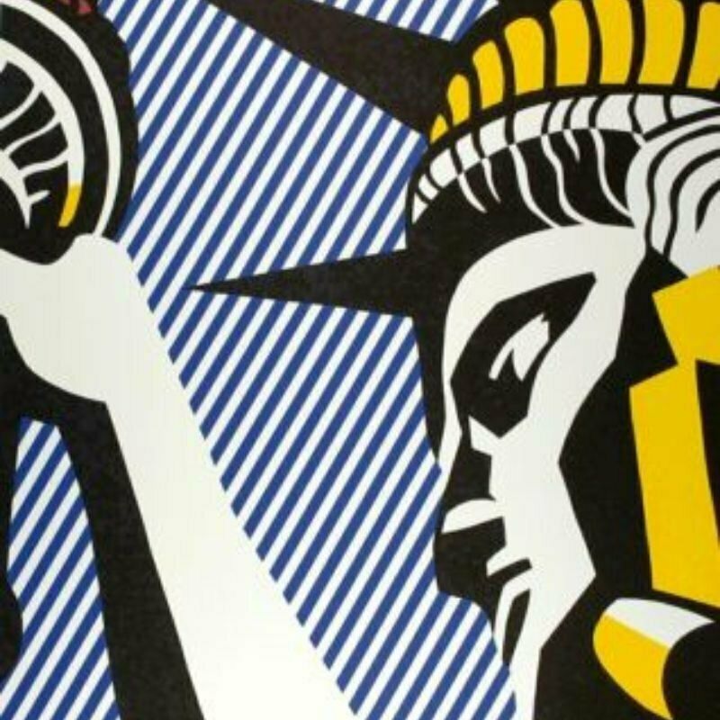 Roy Lichtenstein, I Love Liberty, 1980s, Lithograph photo furniture