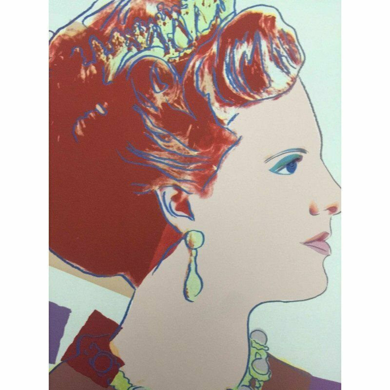 Andy Warhol, Queen Margrethe II Of Denmark, Screen Print, 1990s photo Art