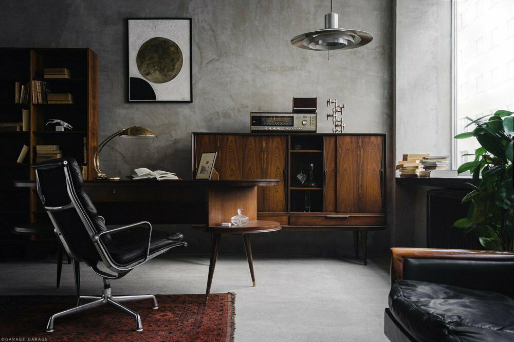 Mid Century Modern Wenge Organic Shaped Boomerang Custom Desk, 1960s photo Furniture