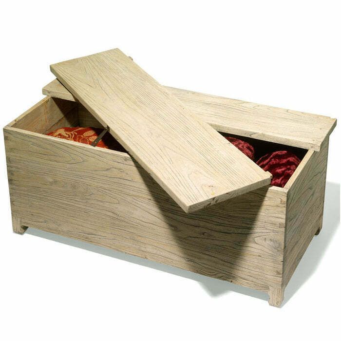 This Beautiful Blanket Box In Solid Elm Wood photo for sale