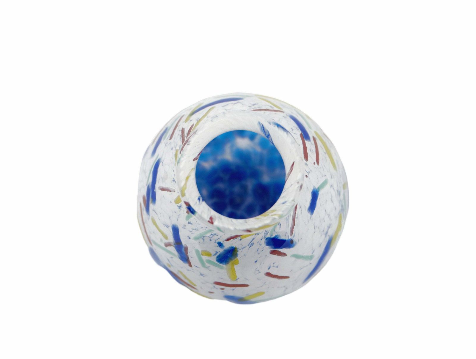 Memphis Style Splatter Glass Vase, 1980's photo buy