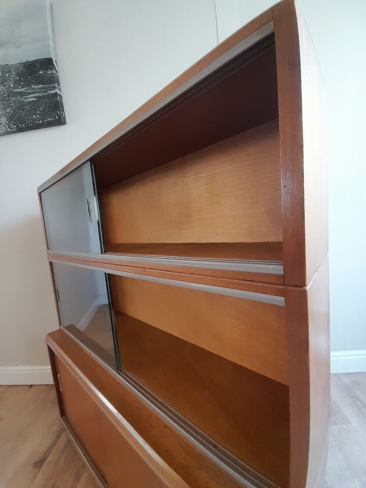 Fabulous 1960's Simplex Mid Century Library Bookcase Drinks  Display Cabinet photo furniture