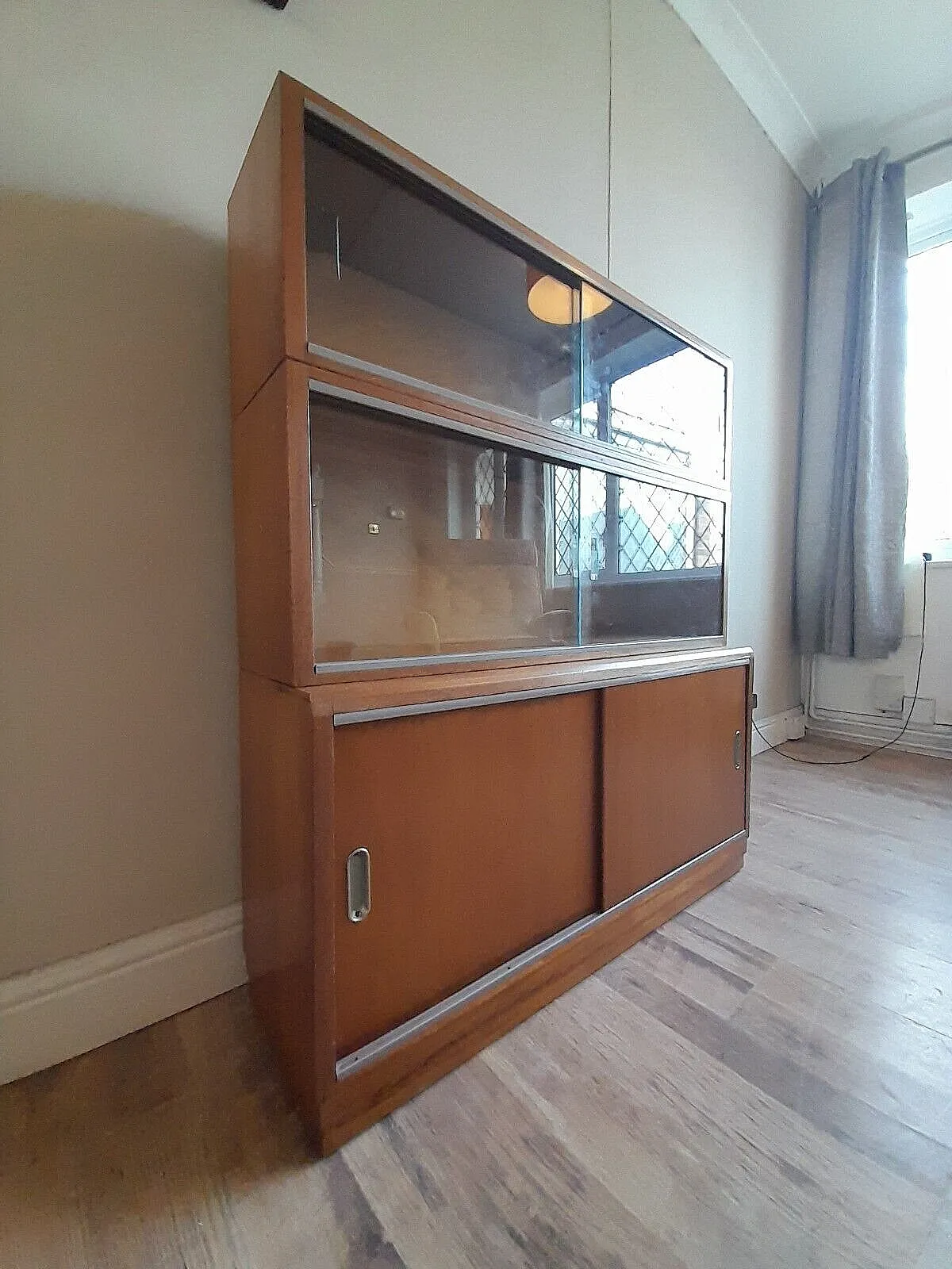 photo vinterior Fabulous 1960's Simplex Mid Century Library Bookcase Drinks  Display Cabinet