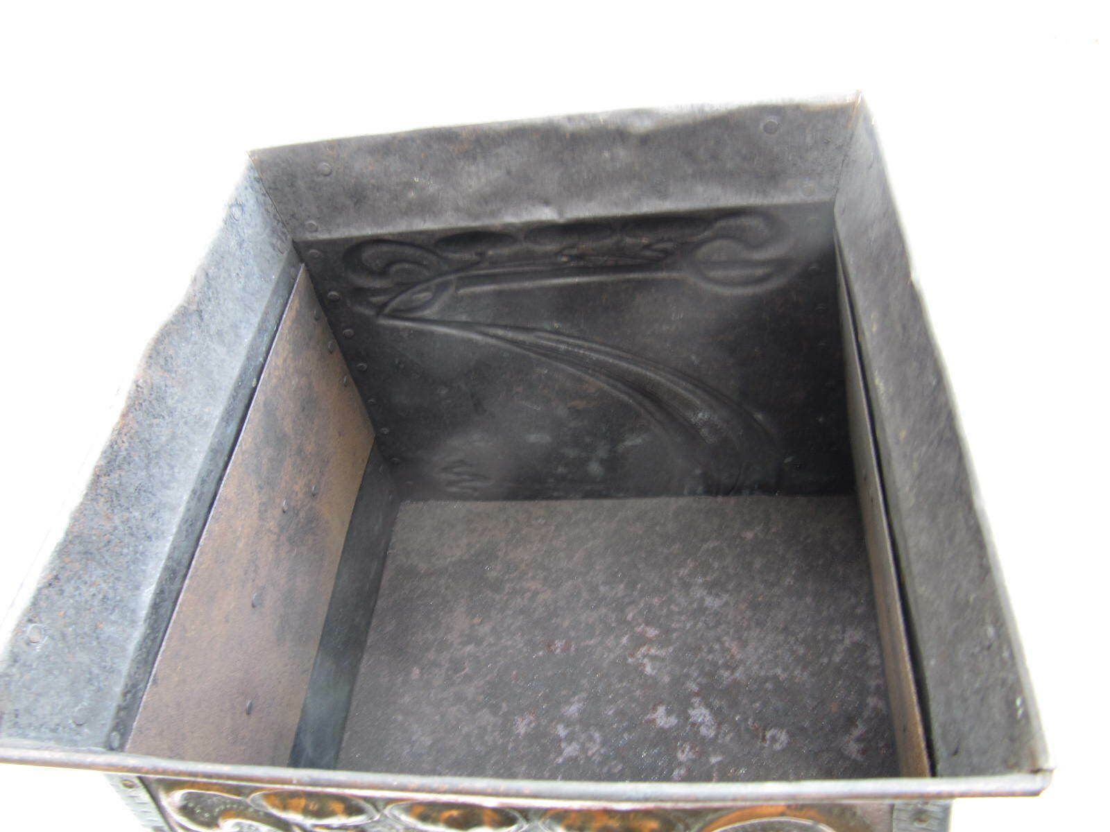 photo buy Arts And Crafts Coal Or Log Box 1900s Exceptional Period Detail