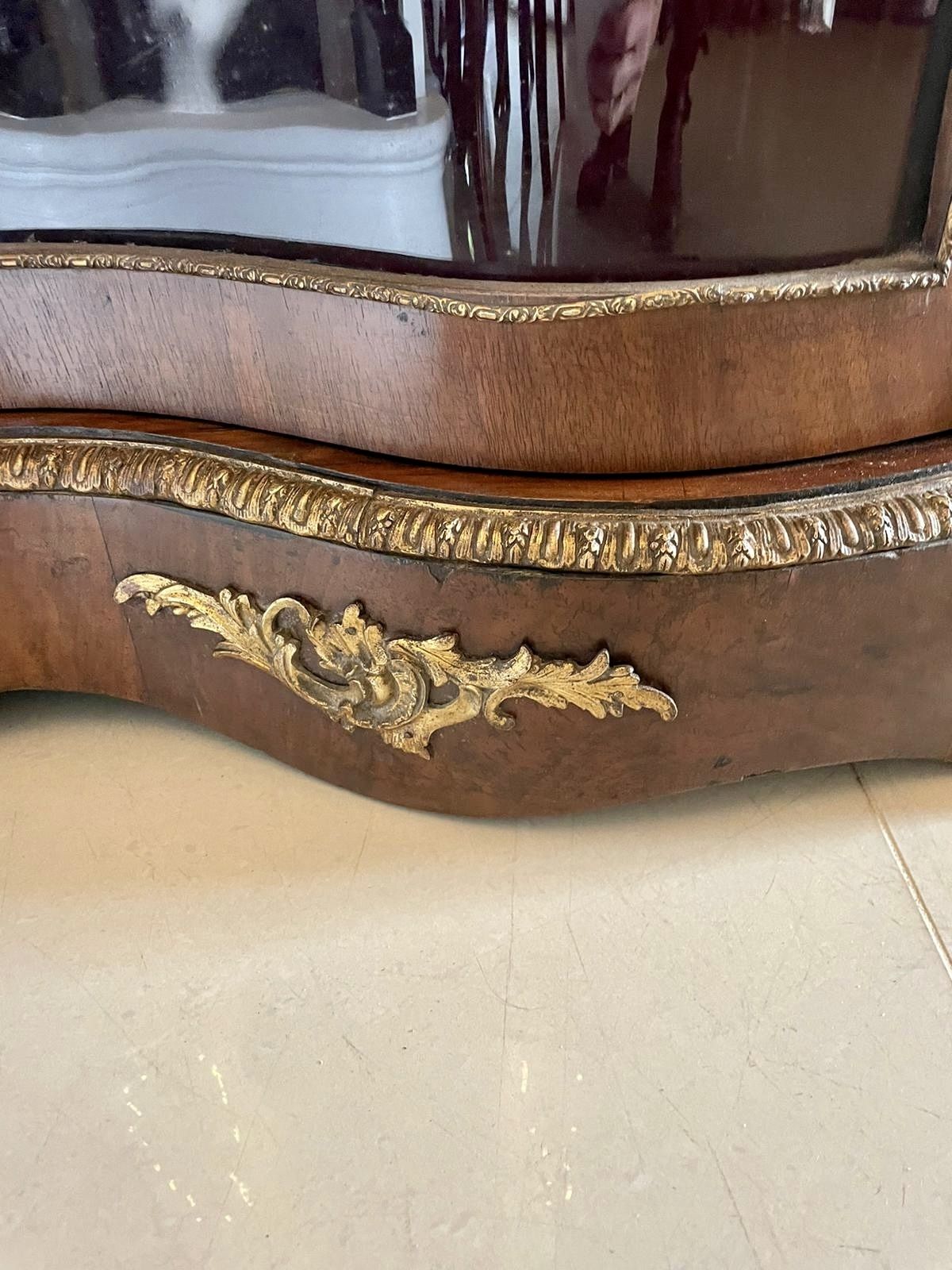 Antique 19th Century Quality Burr Walnut Marquetry Inlaid Credenza/Sideboard photo Furniture