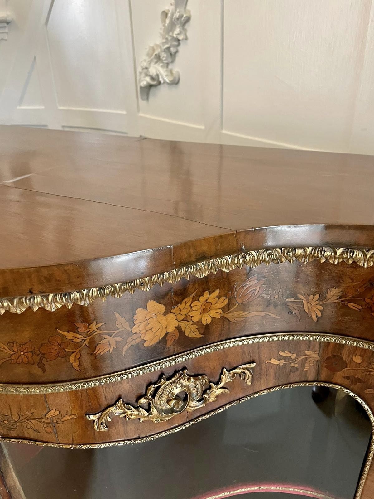 Antique 19th Century Quality Burr Walnut Marquetry Inlaid Credenza/Sideboard photo buy