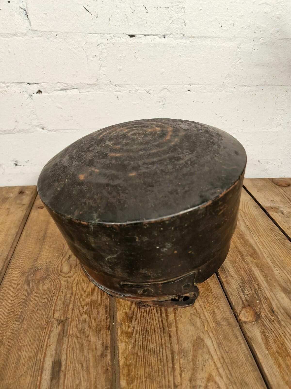 Vintage Antique French Hammered Copper Cooking Cauldron Gypsy Pot Garden Planter photo buy