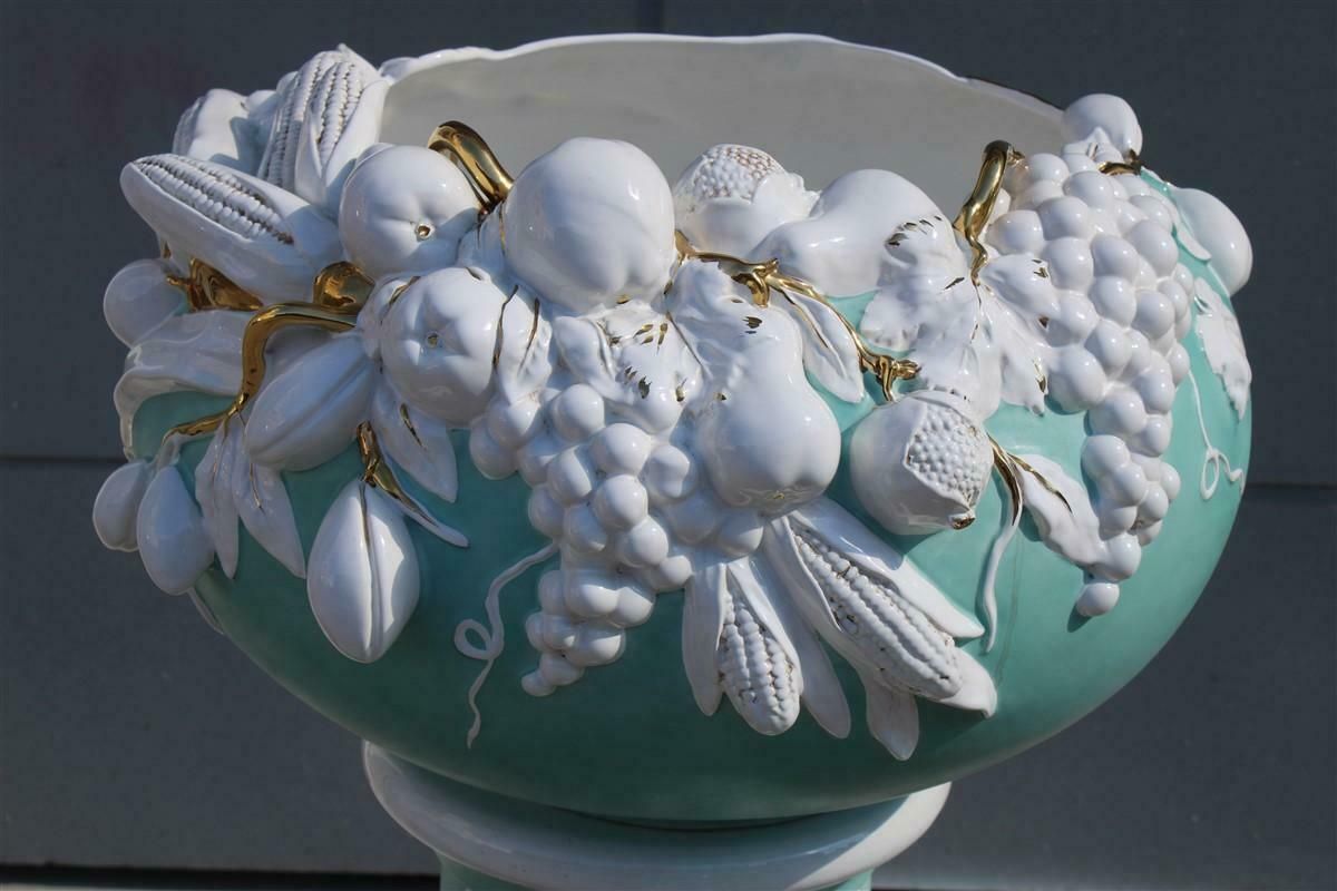 Ceramic Column With Door Plant Fruit White Green Flowers Tommaso Barbi photo for sale