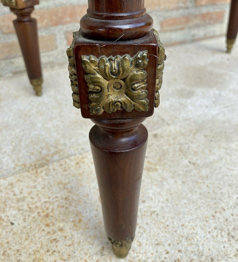 Mid 20th Century French Oak Wood Oval Side Table, 1950s photo vintage