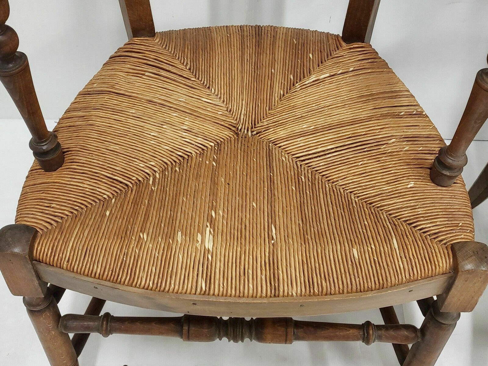 Pair Of Landais Armchairs Early Xxeme The Bird & The Fox Oak Straw 1900 photo Furniture