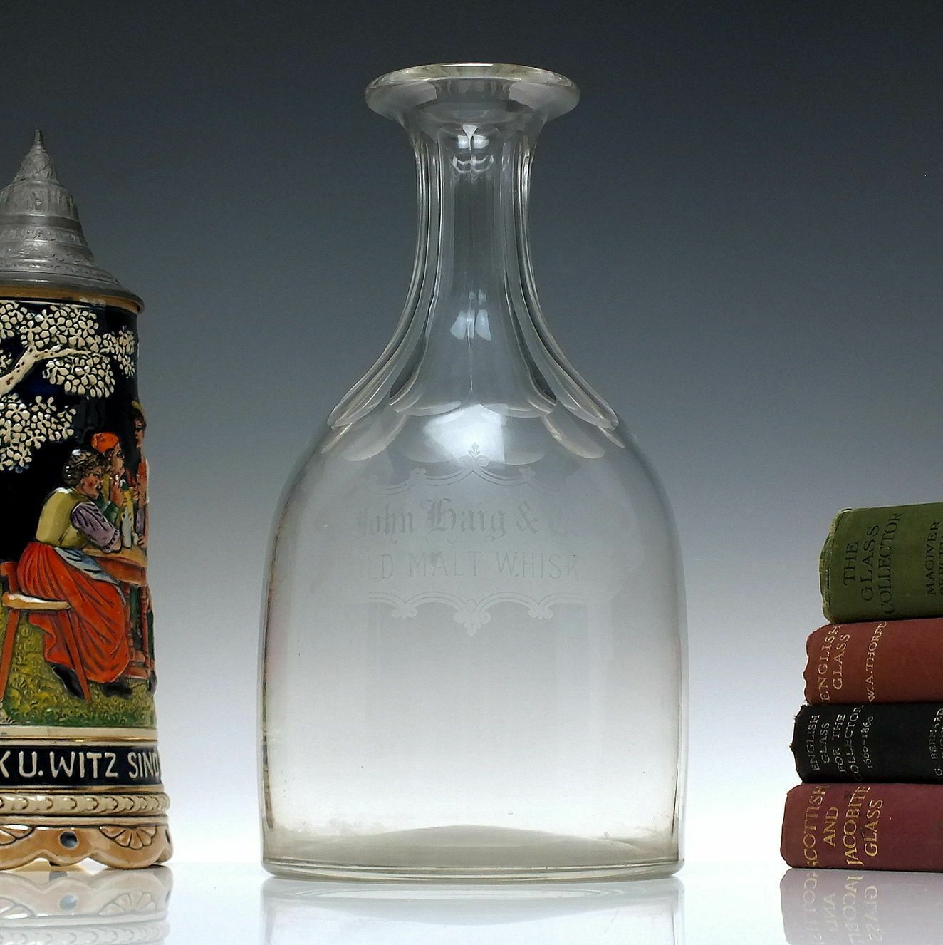 Large Scottish Magnum Glass Whisky Or Water Carafe C1890