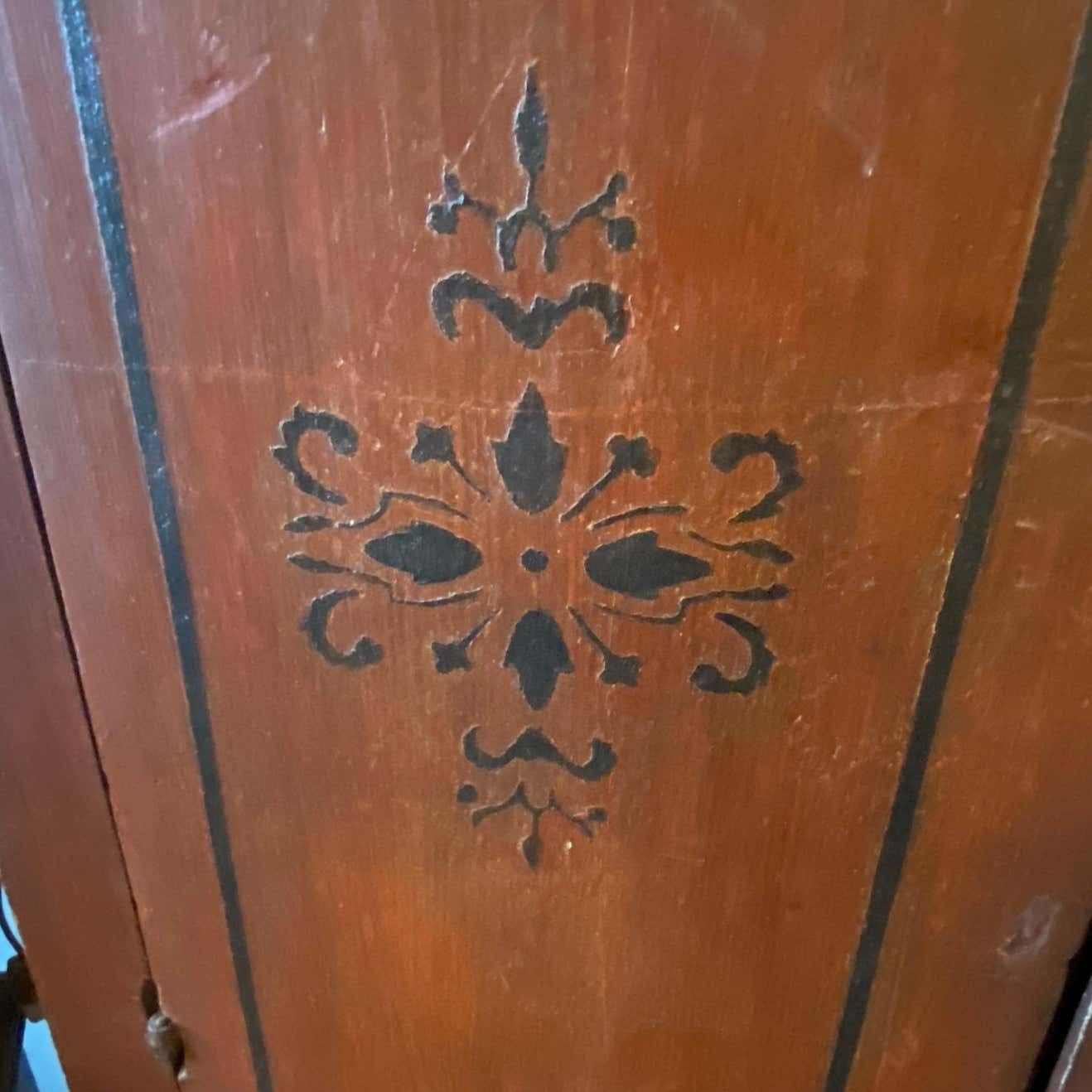 1750s Louis XV Hand Painted Fir Wood Rustic Sicilian Trumeau photo for sale