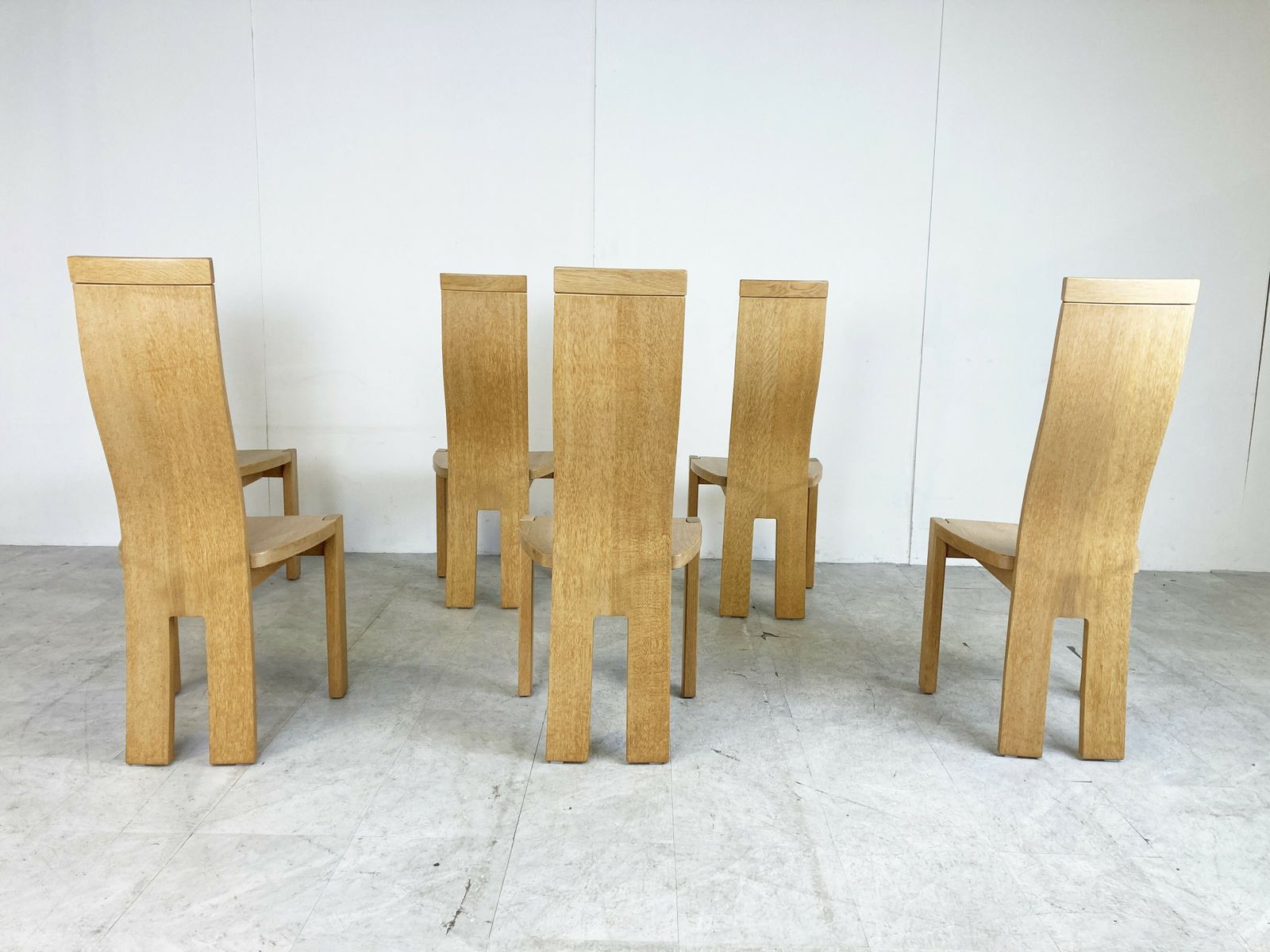 Set Of 6 Dining Chairs By Rob & Dries Van Den Berghe, 1980s photo 1250.0