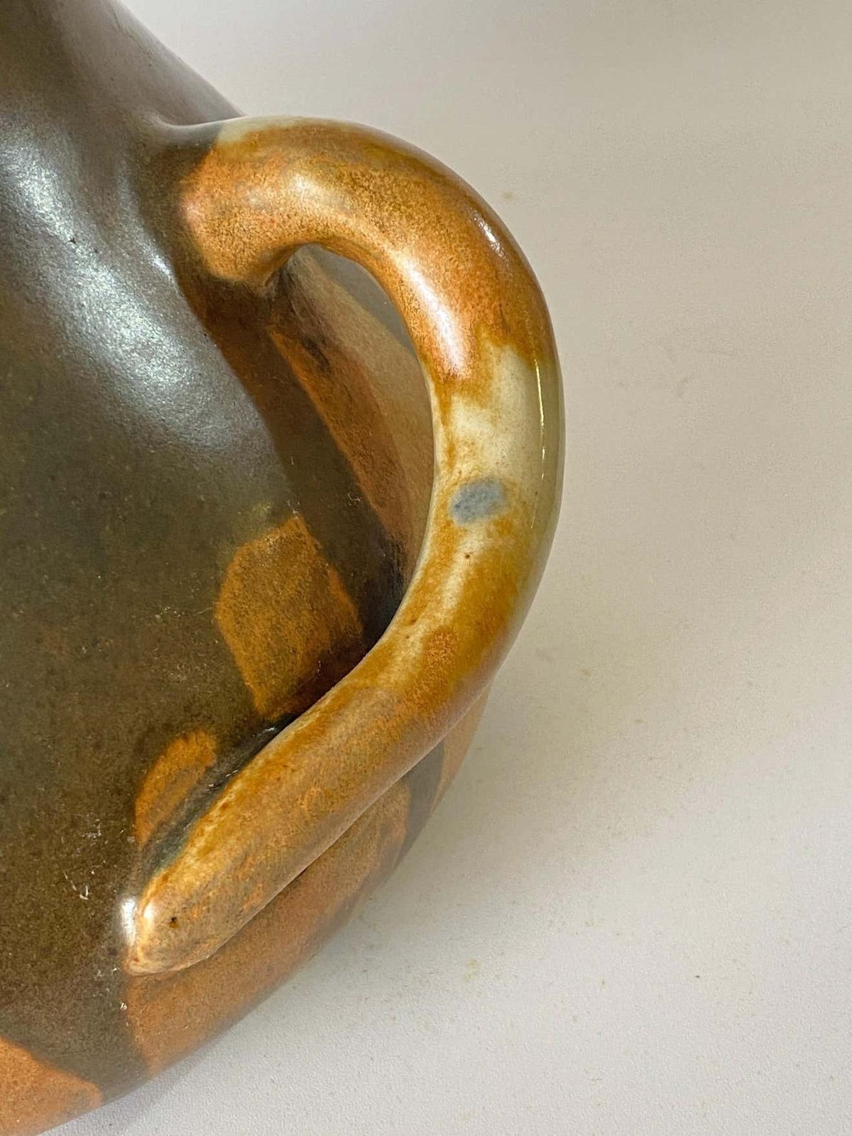 Stoneware Enameled Vase, Brown Color, France 1930 By Leon Pointu, Signed photo buy