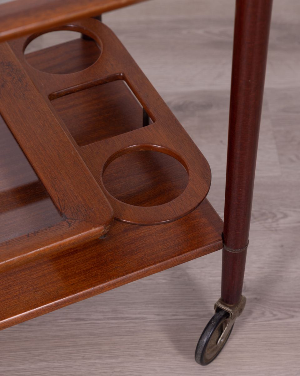 Food Trolley In Wood And Glass – Cesare Lacca photo Furniture