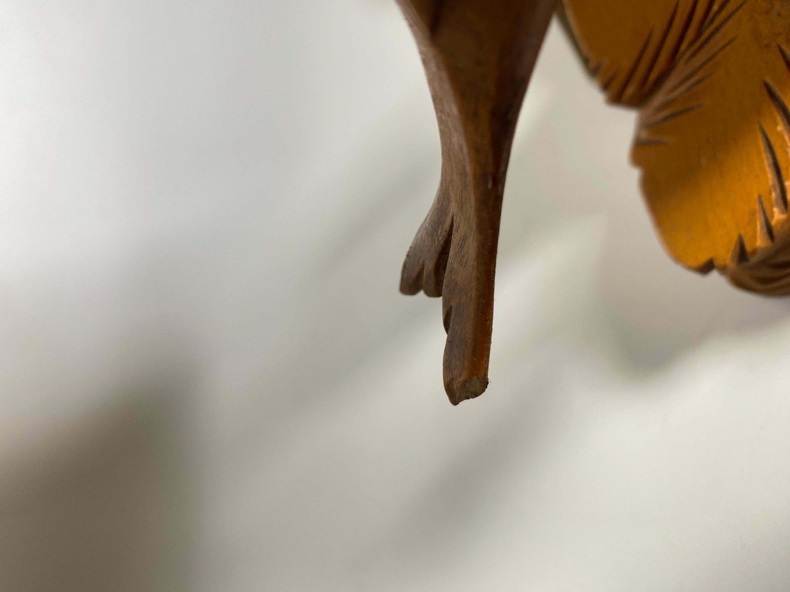 Table Lamp In Wood, Birds In A Branch, Brown Colour, France, 1940 photo Lighting