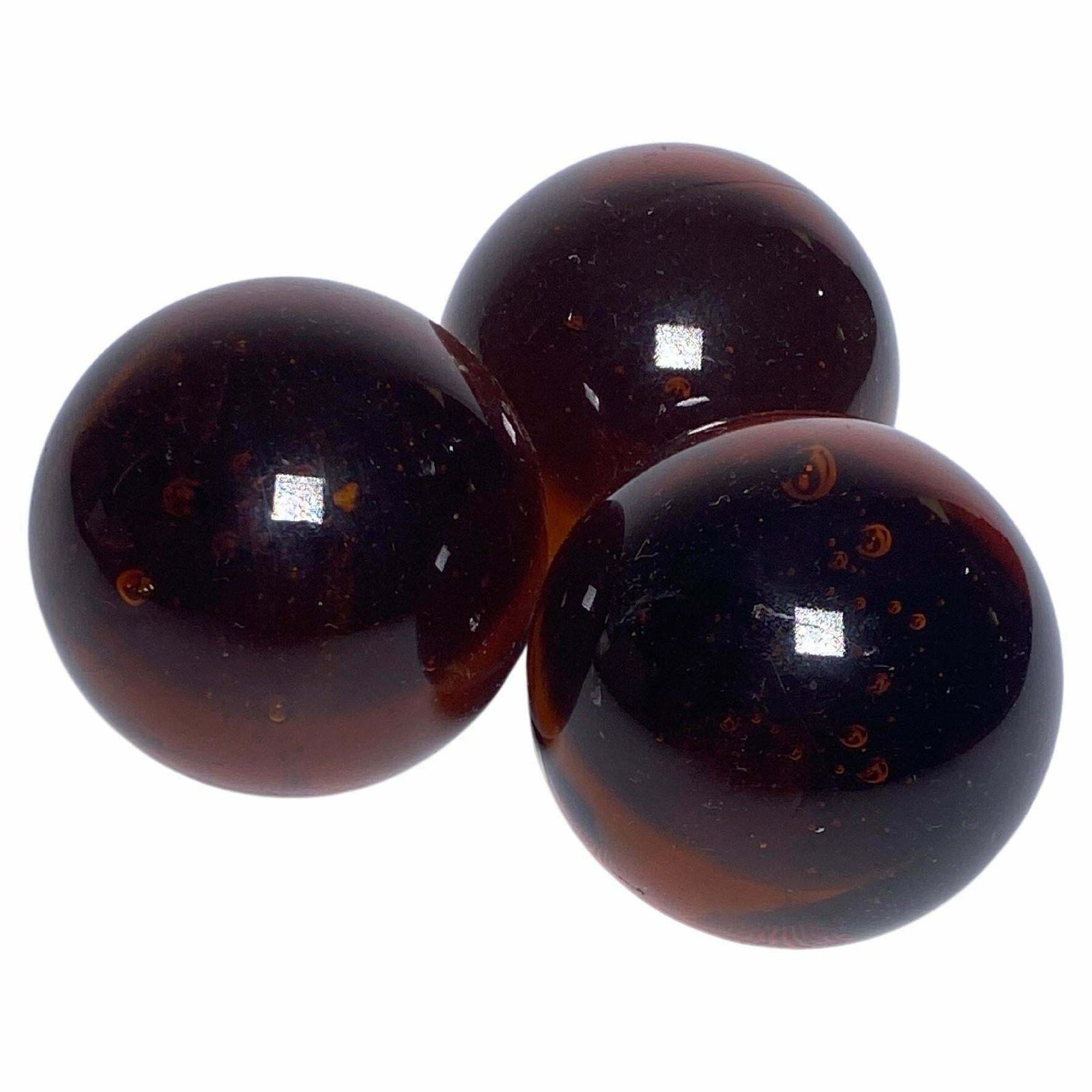 Glass Decorative Balls, Brown Colour, France 1970, Set Of 3 photo furniture
