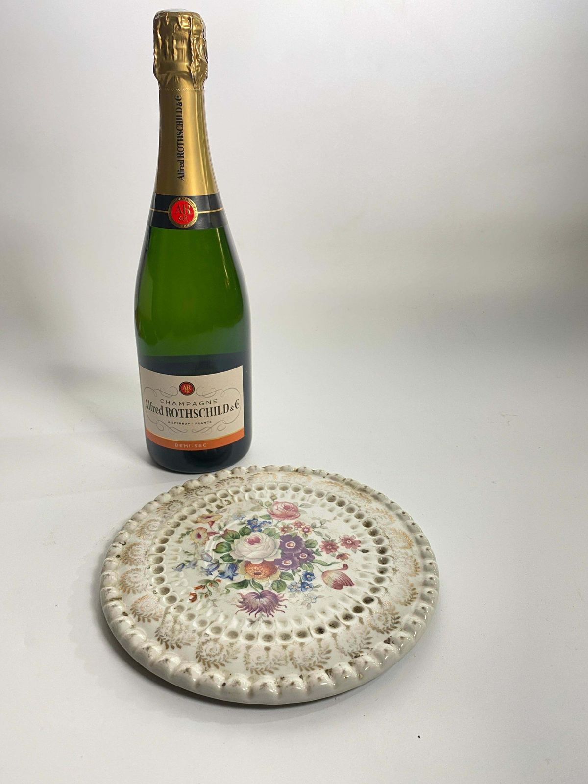 Porcelain Centre Table Or Trivet, In Limoges Cèramic, Made In France, Circa 1960 photo buy