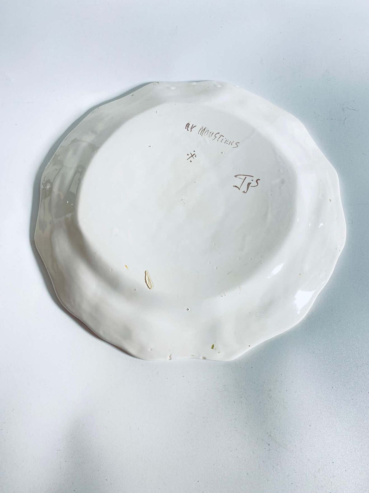 Faience Dish, By Moustier, With Birds And Flowers Decor, France 19th, Signed photo vinterior