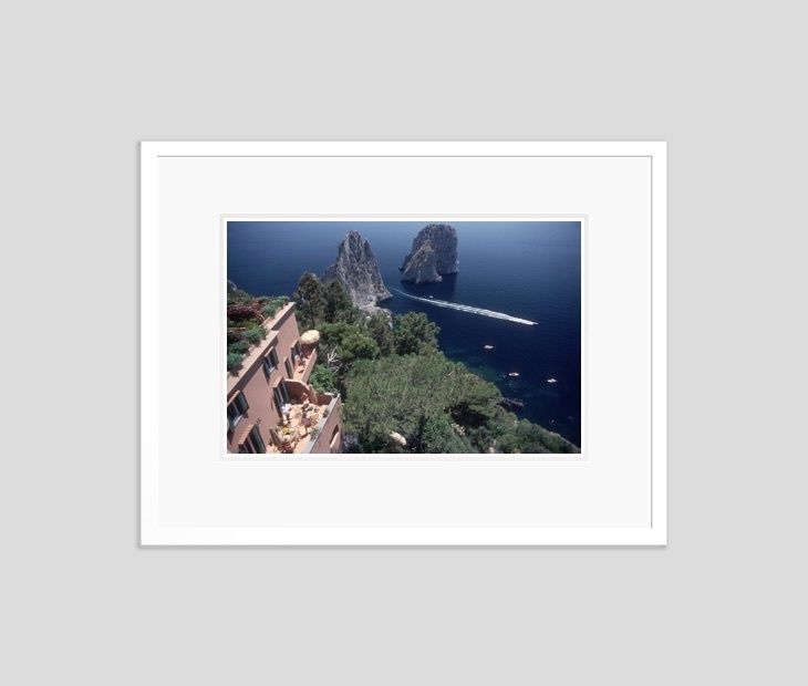 Slim Aarons 'Capri Hotel' 1980 C Type Print Framed In White