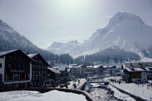 ' Main Street In Lech ' By Slim Aarons Oversized C Type