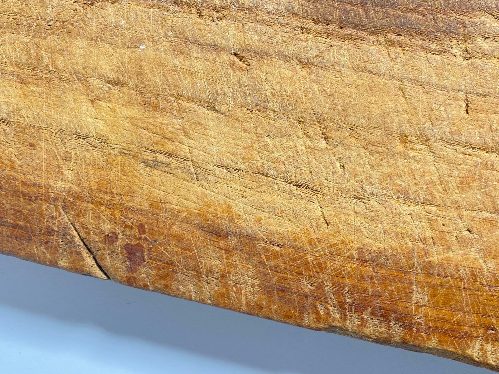 Wooden Chopping Or Cutting Board, Old Patina, Brown Colour French 20th Century photo furniture