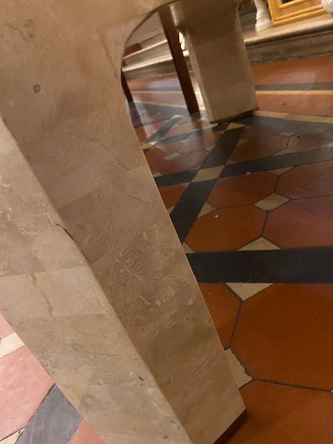 Mid Century Tessellated Travertine Coffee Table By Maitland Smith, 1980s photo Furniture