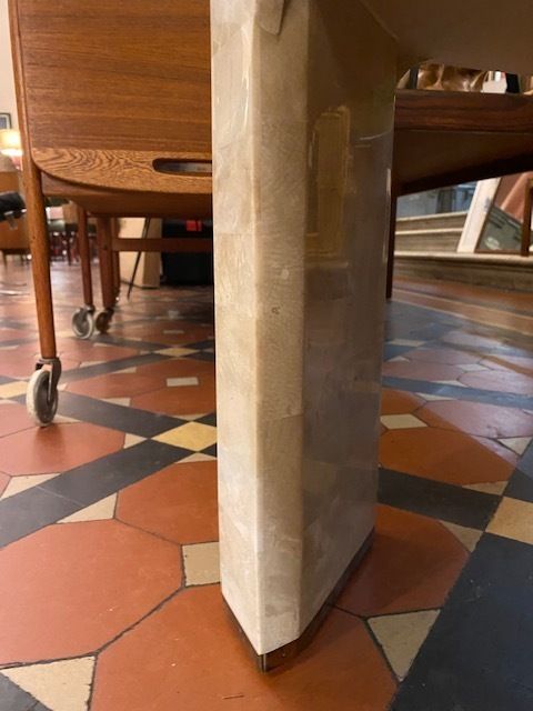 Mid Century Tessellated Travertine Coffee Table By Maitland Smith, 1980s photo vinterior