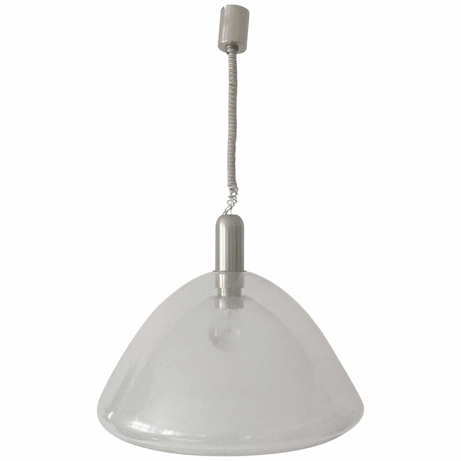 photo for sale Large Two Layer Murano Glass Pendant Lamp By Carlo Nason For Mazzega, 1960s