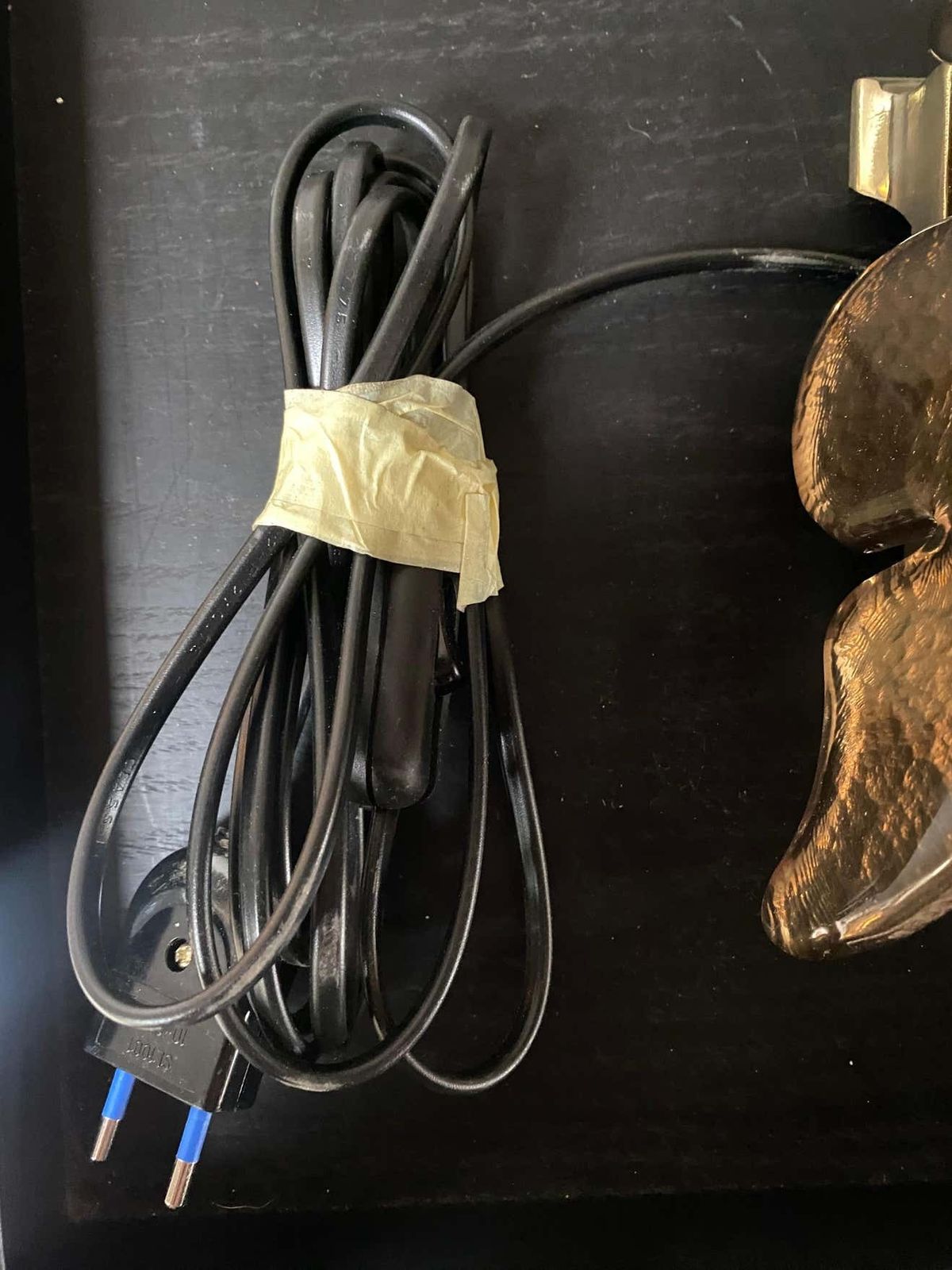 Pair Of Gold Metal Lamps With Murano Glass Butterflies photo vinterior