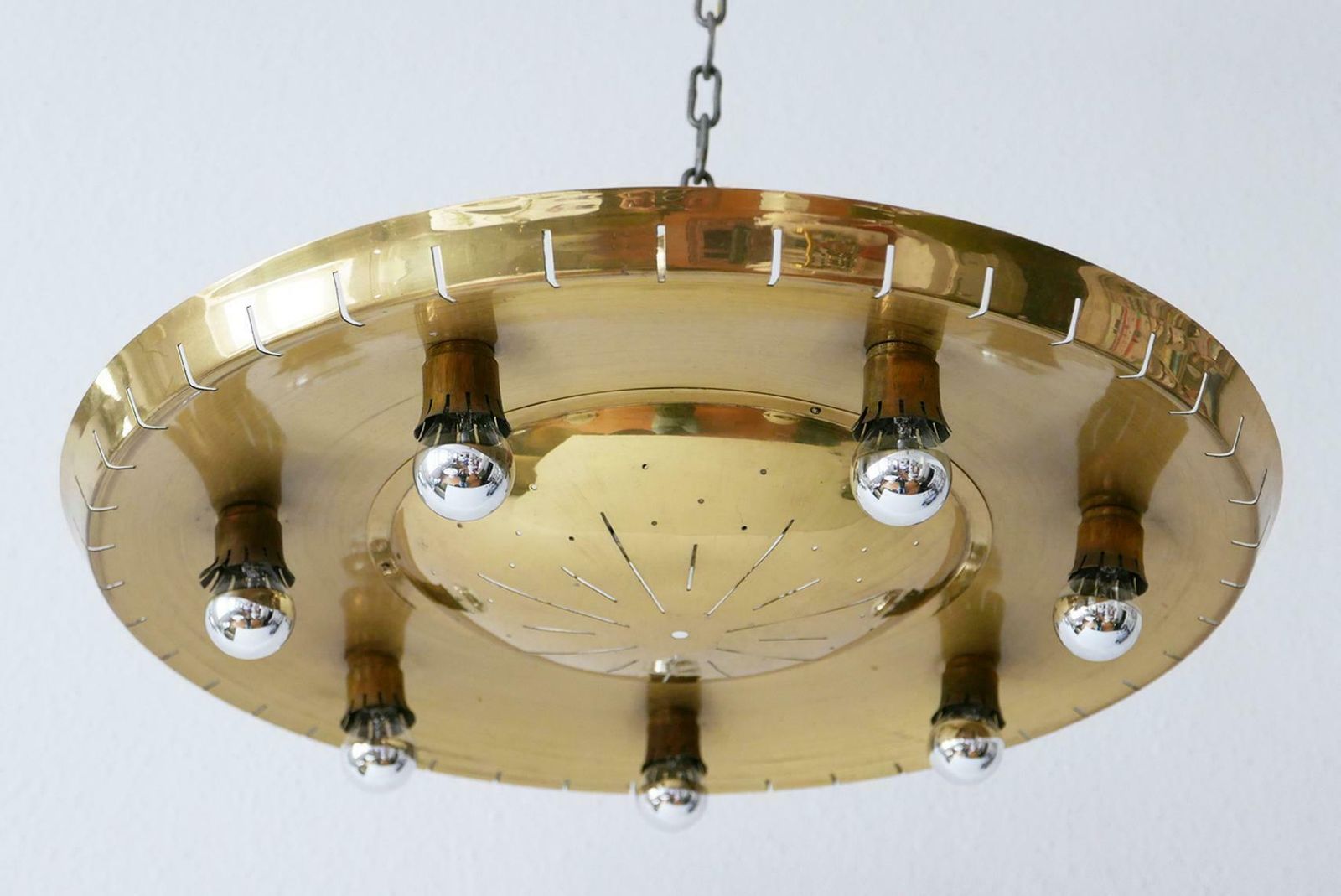 Rare Mid Century Ceiling Light Or Chandelier By Günter Trieschmann Germany 1950s photo Lighting