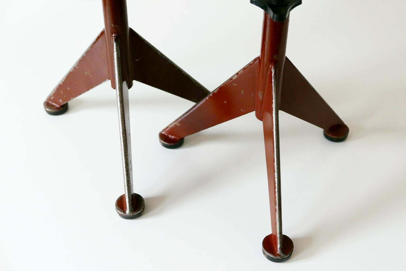 Set Of Two Industrial Workshop Stools By Ab Odelberg Olsen, 1930s, Sweden photo for sale