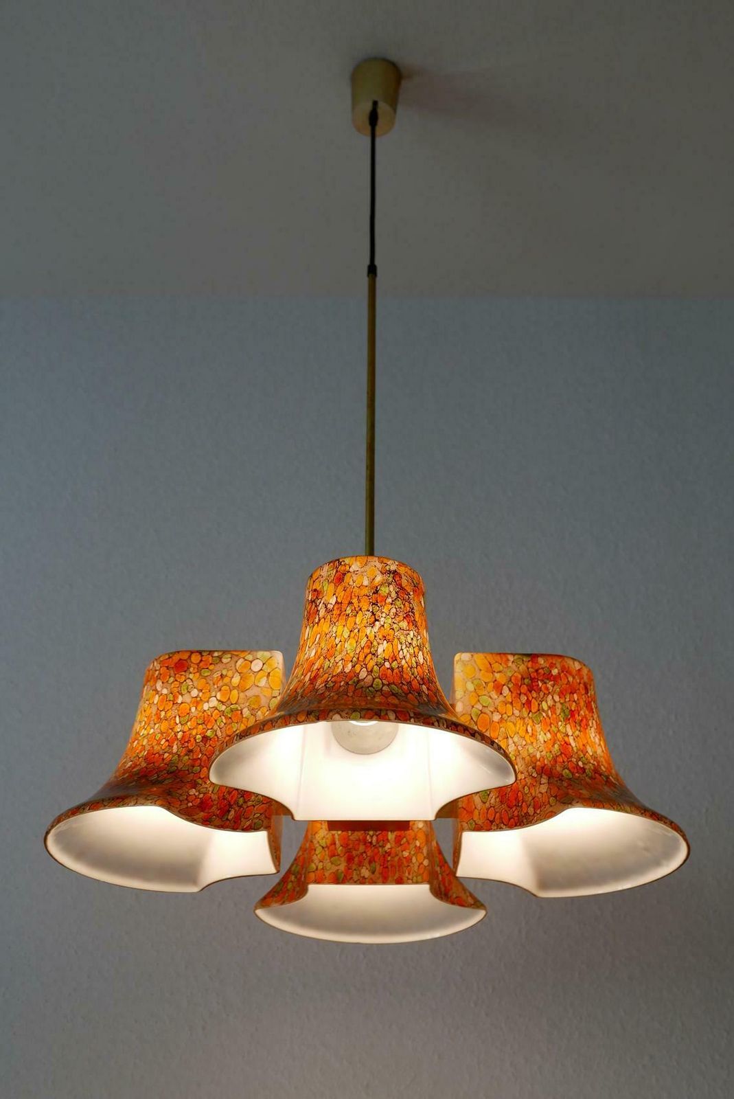 photo furniture Rare Midcentury Pendant Lamp Or Chandelier By Peill & Putzler, 1970s, Germany