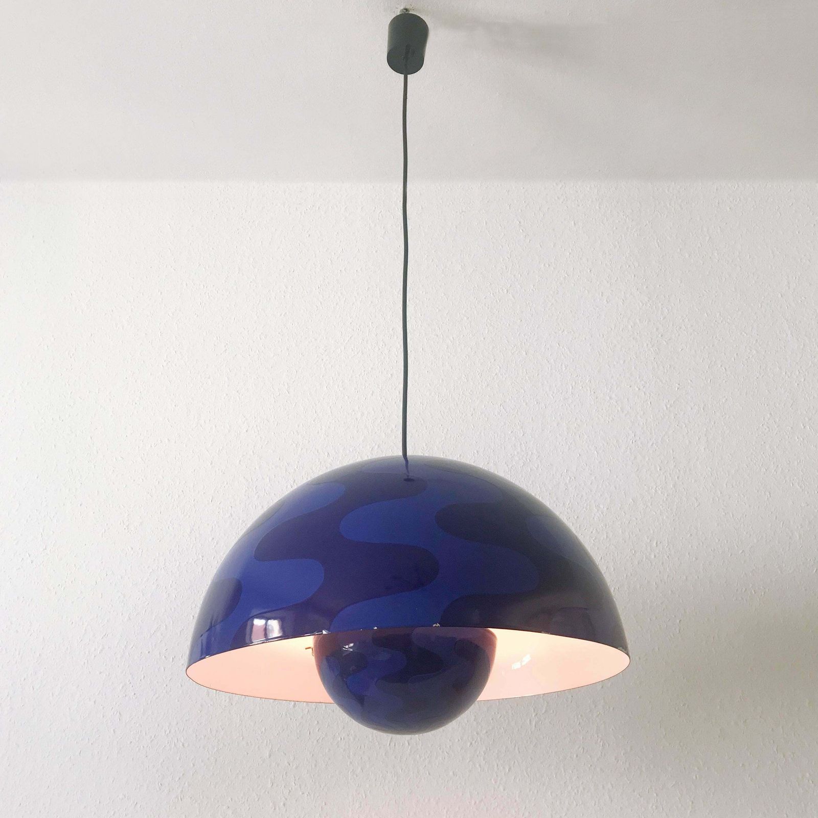 Rare And Large Flower Pot Pendant Lamp By Verner Panton For Louis Poulsen 1971 photo vinterior
