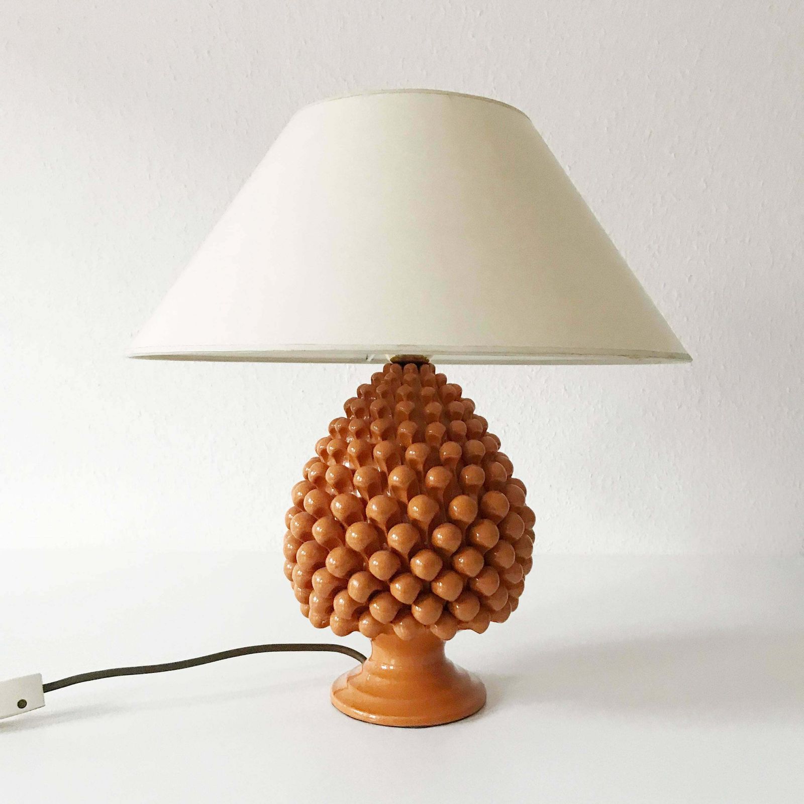 Mid Century Ceramic Pineapple Table Lamp By Marcello Fantoni (Attr.) Italy 1970s photo 1135.0