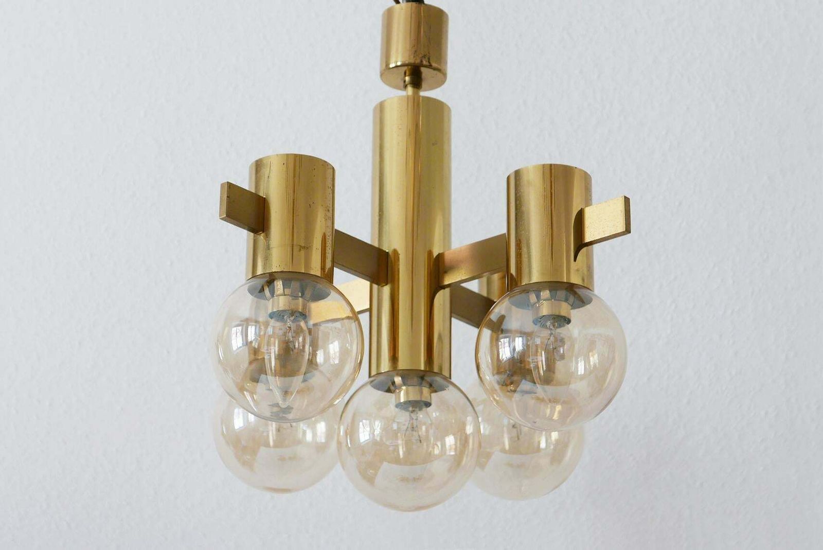 Set Of Midcentury Sputnik Chandelier & Wall Lamps By Hans Agne Jakobsson, 1960s photo vintage