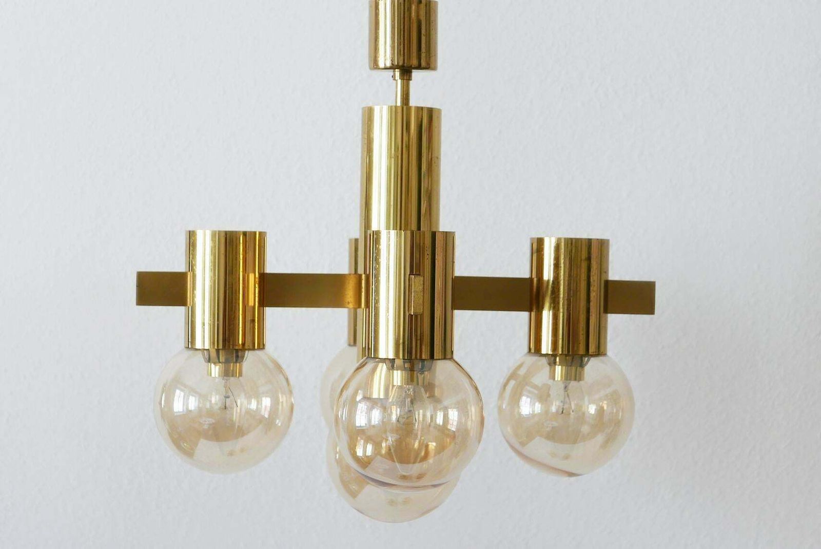 photo vintage Set Of Midcentury Sputnik Chandelier & Wall Lamps By Hans Agne Jakobsson, 1960s