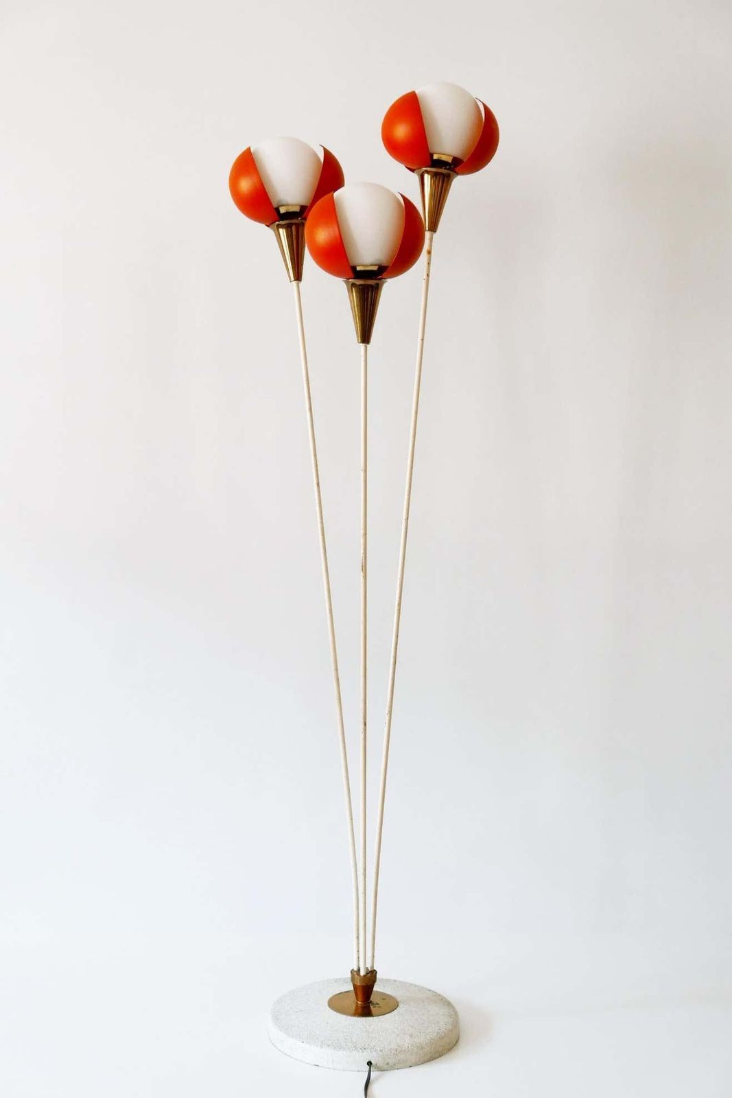 Amazing Mid Century Modern Three Flamed Floor Lamp Buds, 1950s, France photo furniture