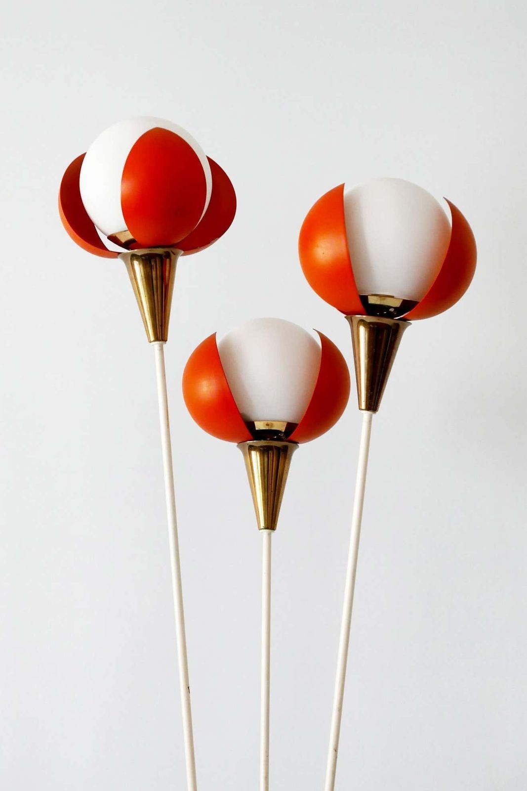 Amazing Mid Century Modern Three Flamed Floor Lamp Buds, 1950s, France photo buy