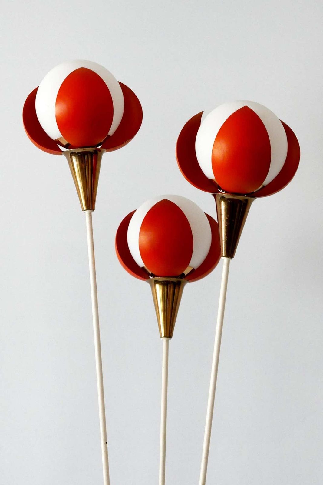 5675.0 Amazing Mid Century Modern Three Flamed Floor Lamp Buds, 1950s, France photo
