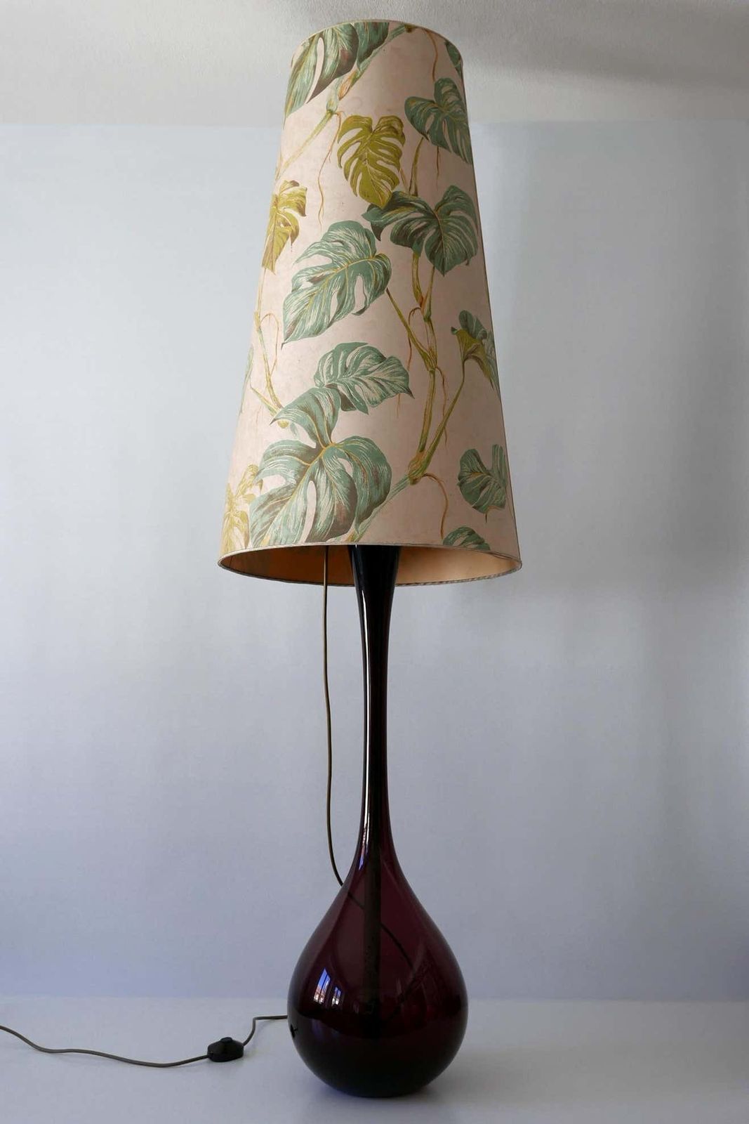 Large Mid Century Modern Floor Lamp By Arthur Percy For Gullaskruf 1950s, Sweden photo for sale