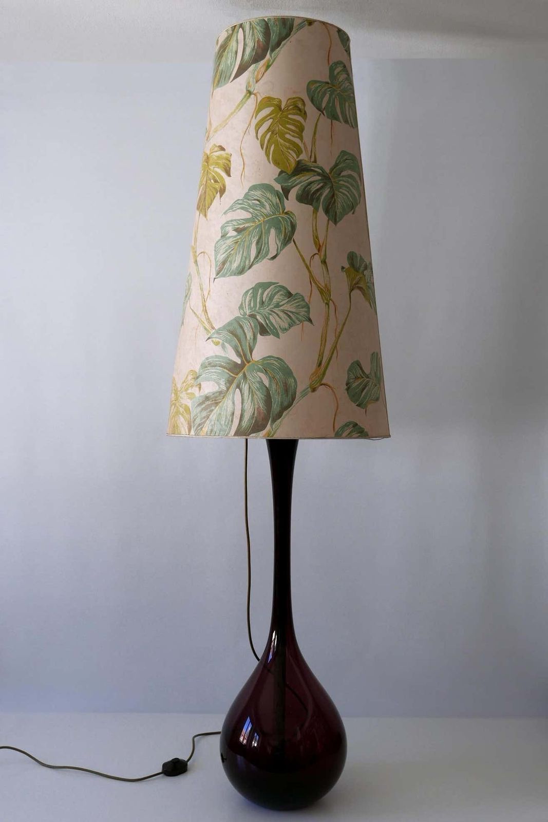 photo for sale Large Mid Century Modern Floor Lamp By Arthur Percy For Gullaskruf 1950s, Sweden