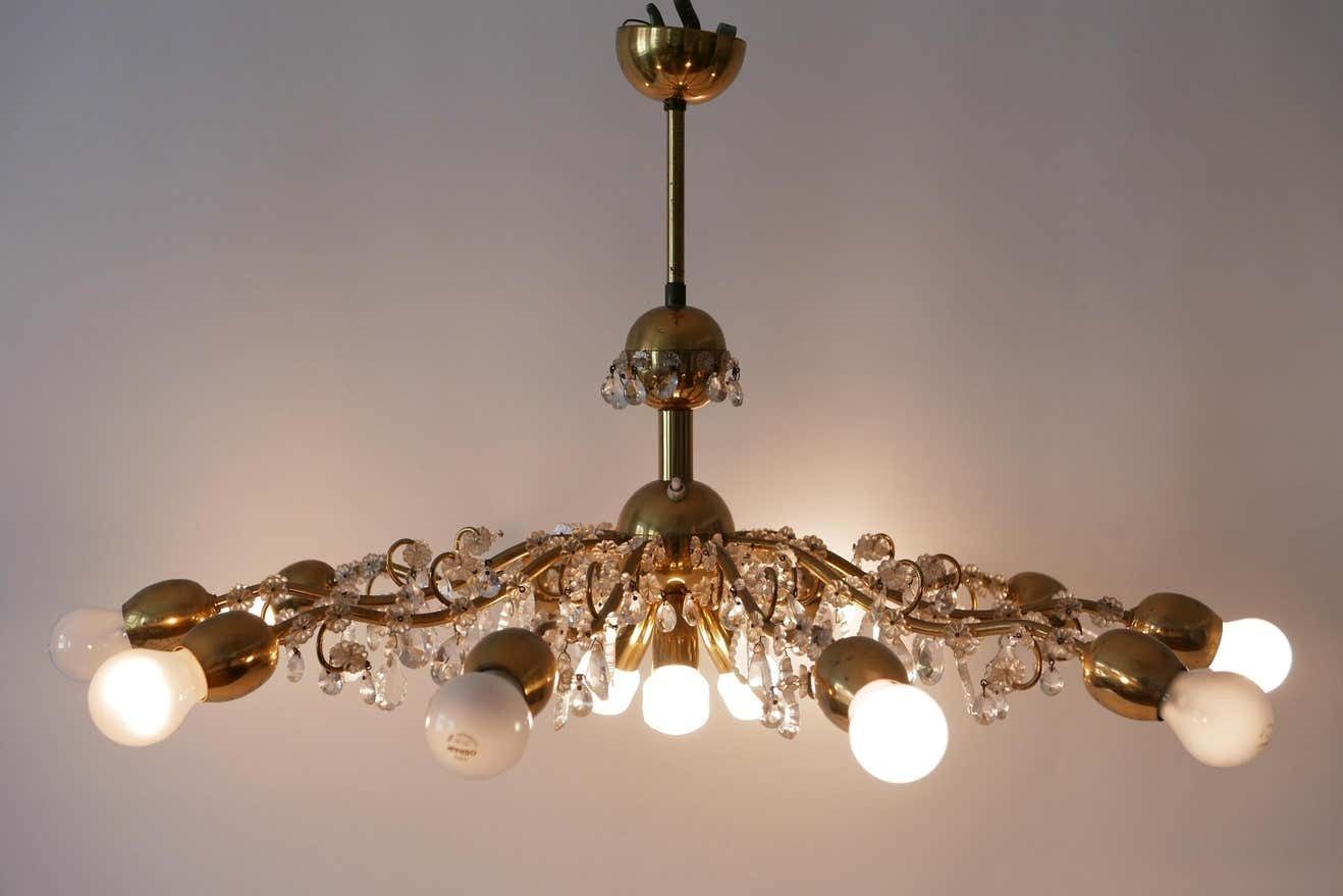 10 Armed Mid Century Modern Sputnik Chandelier Or Pendant Lamp By J. &L. Lobmeyr photo buy
