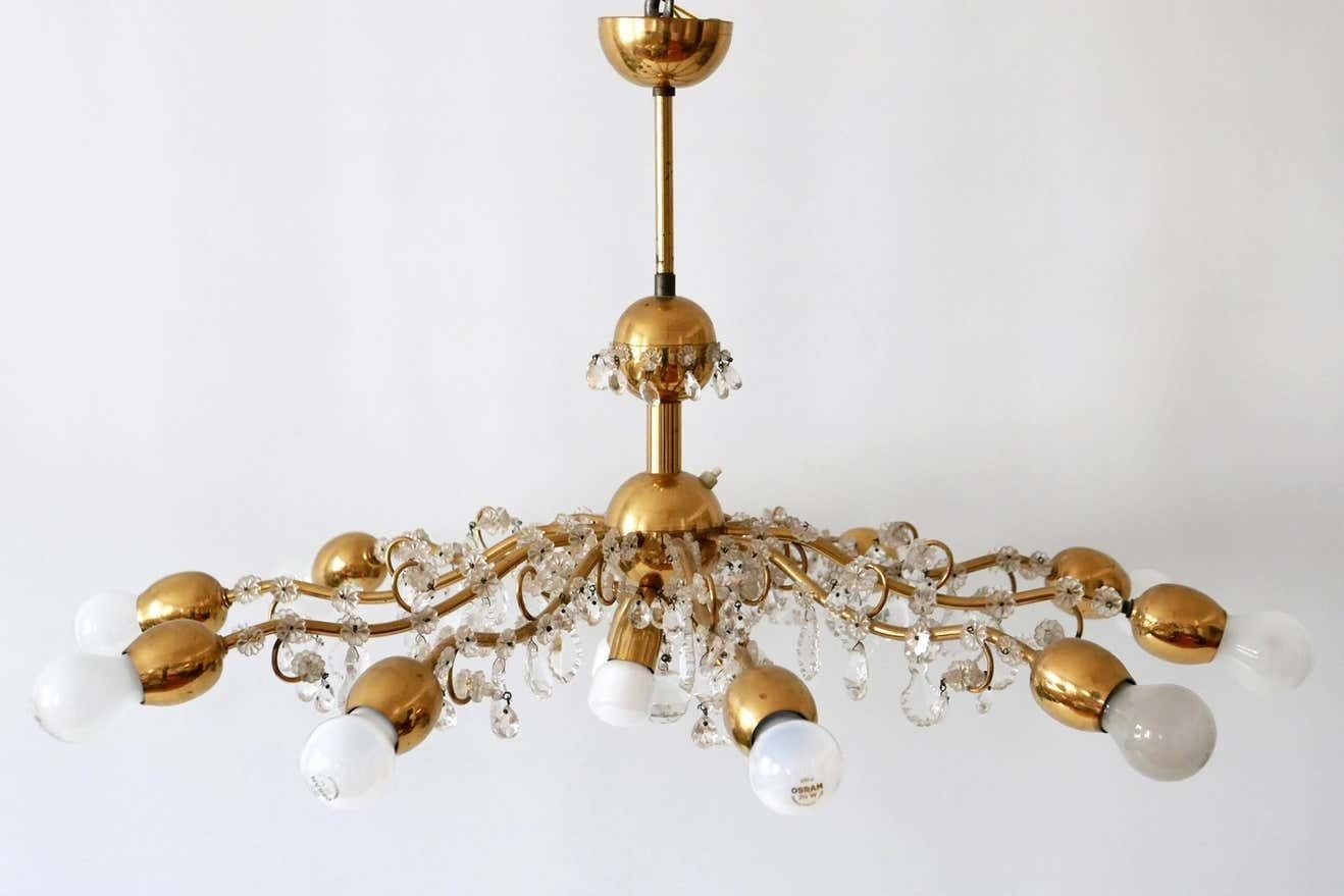 photo furniture 10 Armed Mid Century Modern Sputnik Chandelier Or Pendant Lamp By J. &L. Lobmeyr